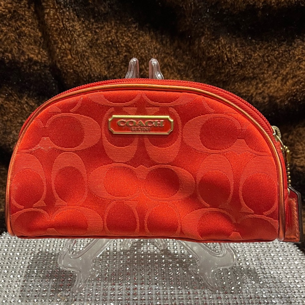 Coach x Estee Lauder Collab NWOT Limited Edition Cosmetic Bag